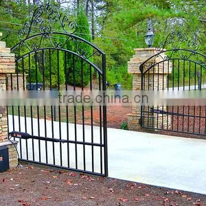 Metal Security Gate/ Hot Dip Galvanized Powder Coated Metal Modern Gates Design and Fences thumbnail-5