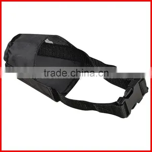Black Pet Adjustable Dog Muzzle Fabric Nylon Comfortable Soft No Bark Bite Chew thumbnail-4