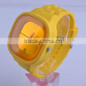 Stylish Square Face Quartz Silicon Jelly Watch thumbnail-1