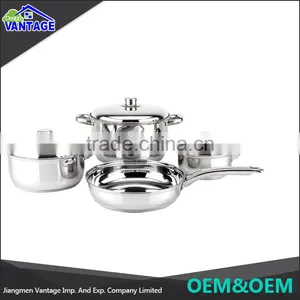 Eco-friendly High Quality 7pcs Polishing 316 Stainless Steel Cookware thumbnail-2