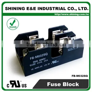 FB-M032SQ UL Approved Equal To Bussmann 2 Pole 30A Ceramic Fuse Holder thumbnail-2