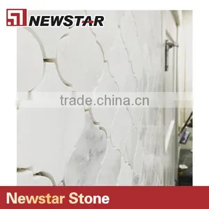 Newstar Chinese White Marble Natural Marble Bathroom Wall Tile Prices Mosaic thumbnail-1