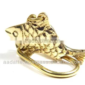 Nauticalwares Brass Keychain Marine Life Fish Nautical Key Chain thumbnail-1