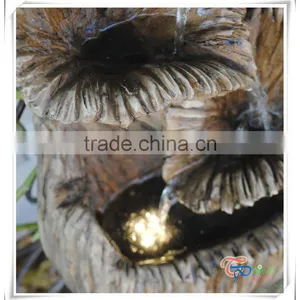 Home Imitation Wood Flower Indoor Wall Water Fountains thumbnail-3