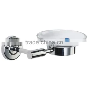 Hotel Stainless Steel 304 Soap Dish Holder With Glass Dish Pass BSCI thumbnail-2