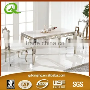 TH286-1 Modern Temperen Glass Stainless Steel Legs Dining Table thumbnail-6