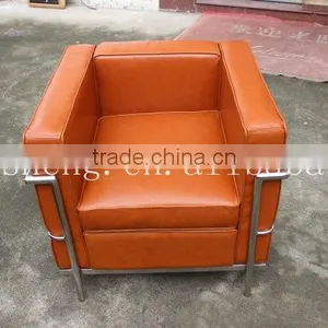 Sectional Leather Sofa Furniture BY2105 Stainless Steel Frame thumbnail-5