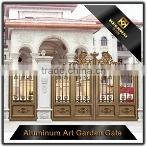 Villa Garden Decorative Powder Coated Luxury Aluminum Metal Garden Fence Gate thumbnail-1
