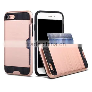 Drawbench Phone Shell Card Slot Back Cover TPU + PC Phone Case for IPhone 7 thumbnail-1