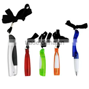 Plastic Folding Ball Pen With Lanyard thumbnail-1