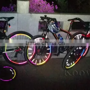 Dust Proof Cycling Track Fixed Gear Bicycle Wheel Tire Rim Reflective Sticker Fluorescent Wheel Stripe Tape Spoke Bike Accessory thumbnail-1