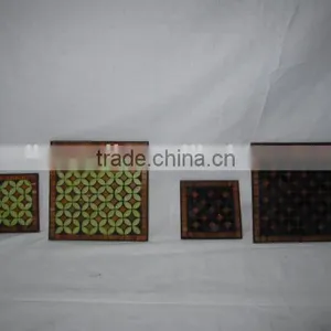 10*10cm,12*12cm OEM Splicing Glass Mosaic Plate thumbnail-1