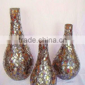 High Quality Green Color Glass Flower Pot thumbnail-4