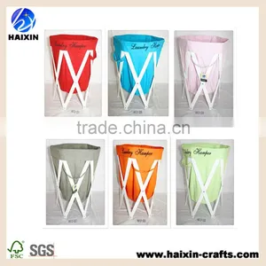 Wooden Foldable Laundry Basket/laundry Hamper thumbnail-3