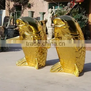 Fiberglass Golden Fish Sculpture thumbnail-6