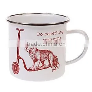 White Color Metal Enamel Mug thumbnail-2