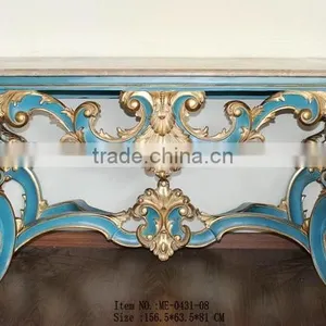 French Style Resin Console Table With Marble Top ME-0431-01 thumbnail-5