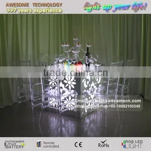 Folding Led Wedding Table With Lasering Pattern thumbnail-1
