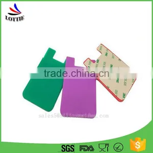 Universal Silicone Smart Wallet Mobile Card Holder Durable Soft Silicone Sticky Mobile Phone Case Card Holder thumbnail-2