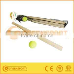 Wooden Baseball Bat Game Set 2 Bat 1 Ball Net Packing thumbnail-1