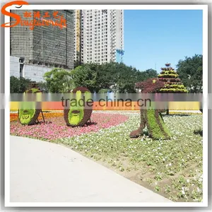 Factory Design 3 Meter Metal Structure Peacock Artificial Topiary Animal Artificial Grass Animal thumbnail-5