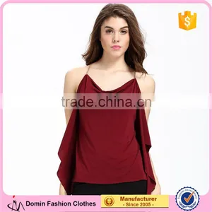 Domin Fashion Sleeveless off Shoulder Lady Top thumbnail-1