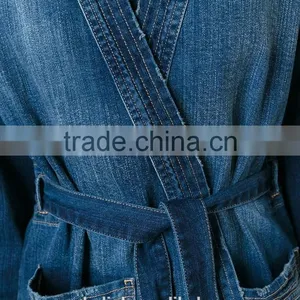 Hot Sale Unique Design Lady Denim Kimono Style Jackets for Sale thumbnail-5