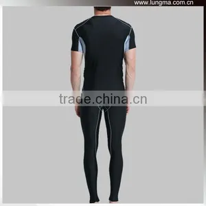 Men's Fitness Custom Rash Guard Short Sleeve Long Tight Pants Compression Activewear thumbnail-6