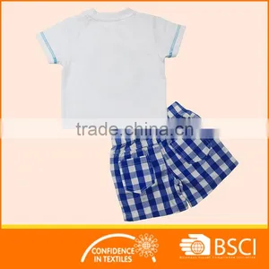 Newborn Baby Two Pcs T Shirt Twill Short Clothing Set thumbnail-2