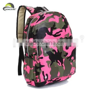 Camouflage Leather Backpack School Backpack Bag thumbnail-2