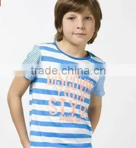Wholesale Oem Fashion Design Stripe Boys T-shirt thumbnail-1