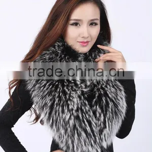 2016 New Faux Fur Collar Fox Fur Scarves Imitation Raccoon Fur Scarves Wool Shawl Winter Woman thumbnail-4