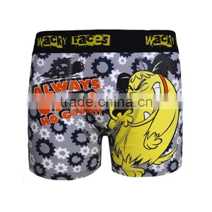 Plastisol Printed Cartoon Men's Spandex Cotton Underwear Boxer Briefs for Man thumbnail-1