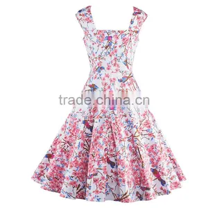 Walson Z&M Women Floral FallDress Vintage Rockabilly Tunic Dresses thumbnail-1
