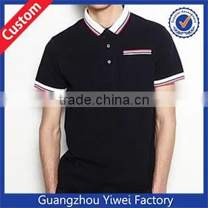 Fashion Color Combination Collar Design Polo Shirts High Quality thumbnail-1
