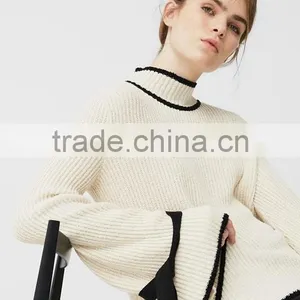 Korean Design Newest Girl's Knitted Sweater Ladies Top thumbnail-5
