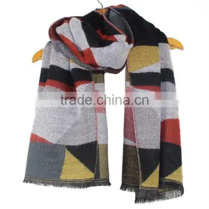 Colorful 100% Acrylic Pashmina Shawl Winter Geometric Women Scarf Shawl RL-208 thumbnail-4