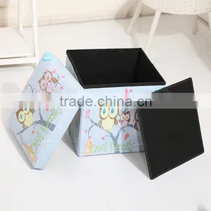 PU Leather Thick Foldable Shoes Storage Stool Box Bench Seat thumbnail-3