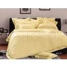 Curly Grass Yellow Luxury Bed Sets Silk Jacquard Comfortable With Good Texture thumbnail-1