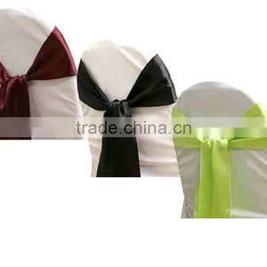 Fashion Satin Sash for Wedding Banquet Chair Sash Decorative Satin Chair Sash thumbnail-1