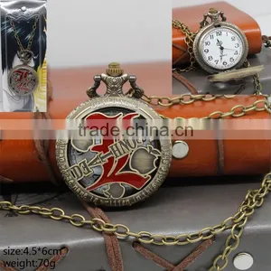 Japanese Cartoon Death Note Anime Bronze Pocket Watch Wholesale thumbnail-1