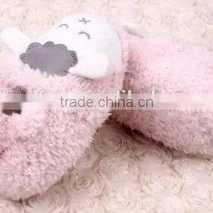 Lovely Cartoon Animal Coral Fleece Baby Girl Walking Shoes thumbnail-2