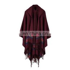 Color Cashmere Jacquard Shawl Scarf Fashion Cloak thumbnail-3