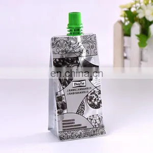 China Wholesale Custom Aluminum Foil Flat Bottom Stand up Pouch Bag With Spout For Vinegar thumbnail-1