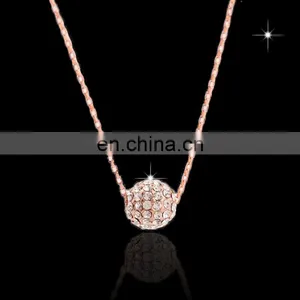 Promotional Wholesale Custom Crystal Metal Rhinestone 2014 Fashion Germanium Statement Necklace Jewelry MCB-0017 thumbnail-1