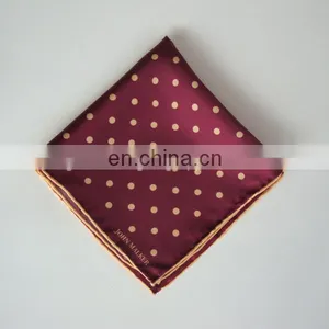 100% Silk Pocket Square With Hand Rolled Hem thumbnail-1