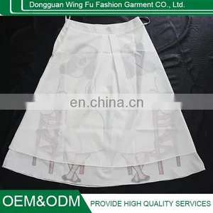 2015 New Fashion Portraits Printed High Waist Slim Skirt Ladies Pleated Skirt Black and White Printing Skirt thumbnail-2