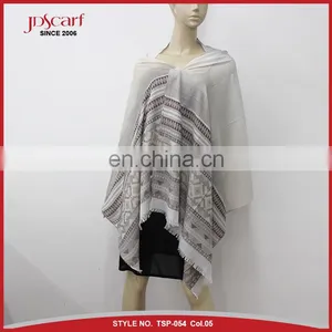 Women 100% Polyester Multicolor Pashmina Hijab Scarf thumbnail-3