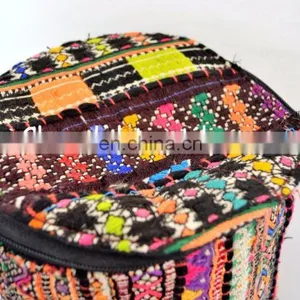 Banjara Yoga Mat Bag - One of a Kind - Handmade With Antique Ethnic Style Yoga Bag Yoga Met Bag Ethnic Hand Embroidered Vintage thumbnail-2