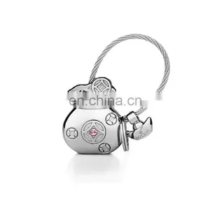 2017 Shiny Silver Rose Gold Plated Metal Keychain Maker thumbnail-2